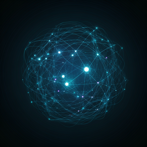Futuristic neural network visualization
